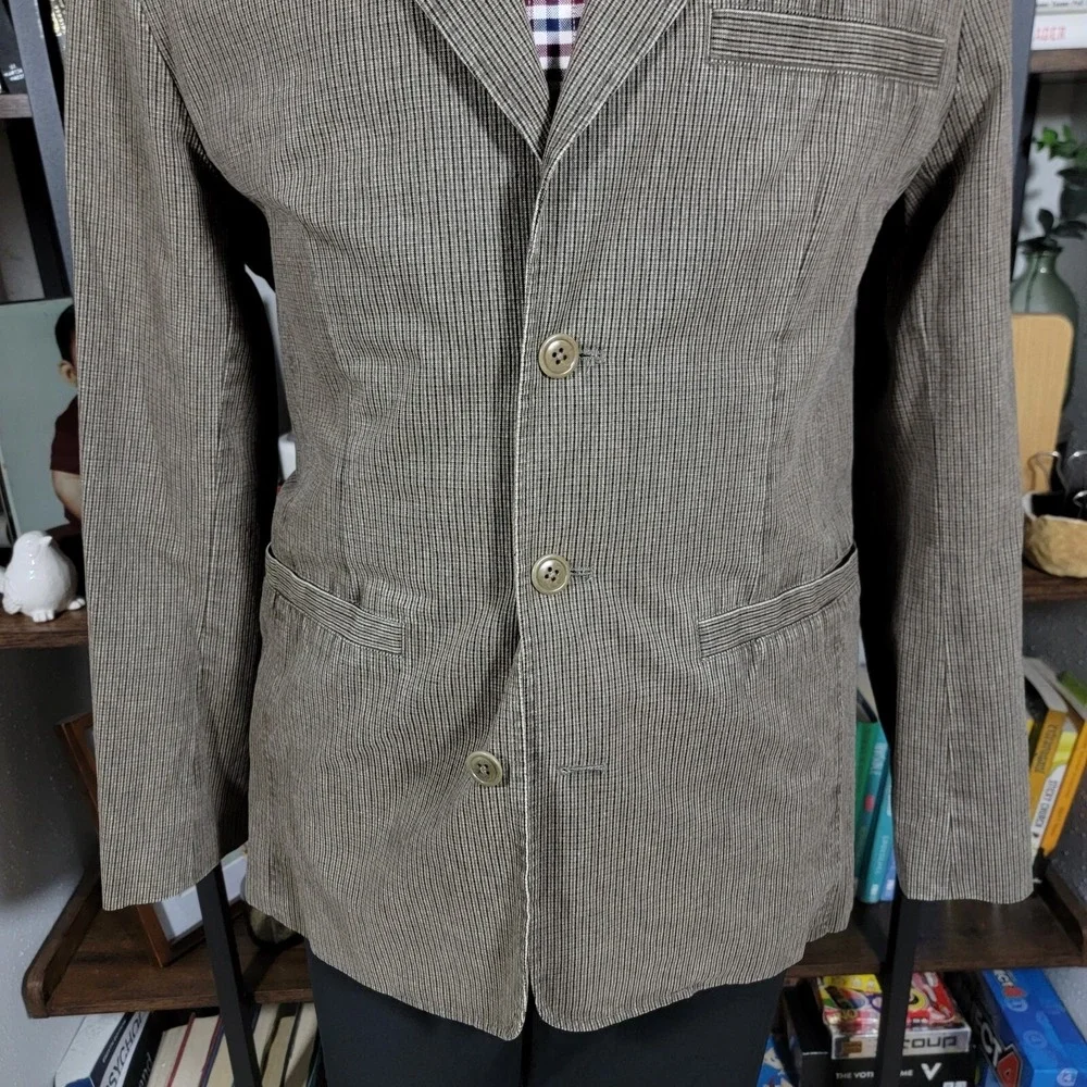 VTG The Territory Ahead Men's Sport Jacket Three Button Brown‎ Cotton Blend Med